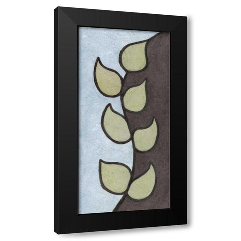 Vertical Vine Black Modern Wood Framed Art Print with Double Matting by Emery, Kristin