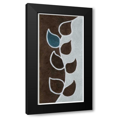 Blue and Brown Lever Black Modern Wood Framed Art Print by Emery, Kristin