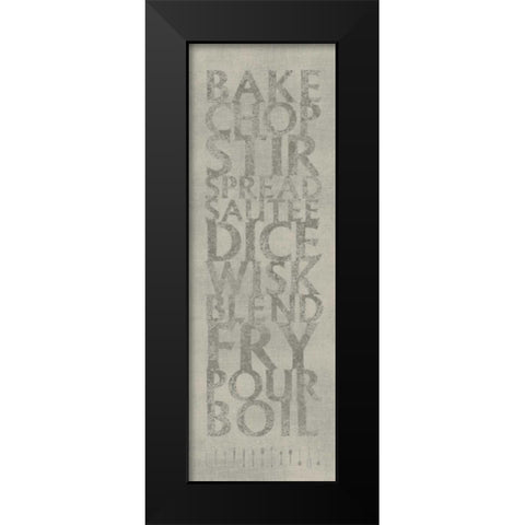 Kitchen List Black Modern Wood Framed Art Print by Emery, Kristin