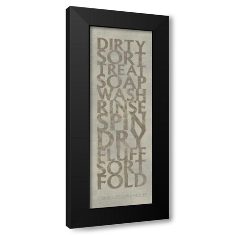 Lanundry List Black Modern Wood Framed Art Print with Double Matting by Emery, Kristin