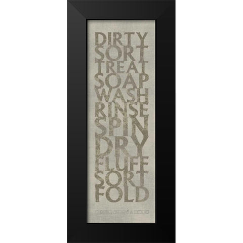 Lanundry List Black Modern Wood Framed Art Print by Emery, Kristin