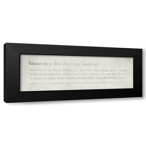 Definitions - Laundry I Black Modern Wood Framed Art Print with Double Matting by Emery, Kristin