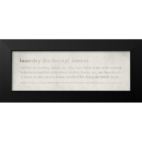 Definitions - Laundry I Black Modern Wood Framed Art Print by Emery, Kristin