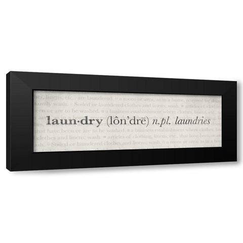 Definitions - Laundry II Black Modern Wood Framed Art Print with Double Matting by Emery, Kristin