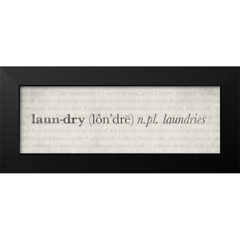 Definitions - Laundry II Black Modern Wood Framed Art Print by Emery, Kristin