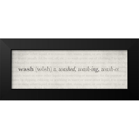 Definitions - Wash II Black Modern Wood Framed Art Print by Emery, Kristin