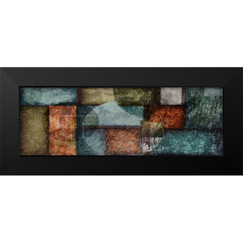 Rectangle Blue Velvet I Black Modern Wood Framed Art Print by Emery, Kristin