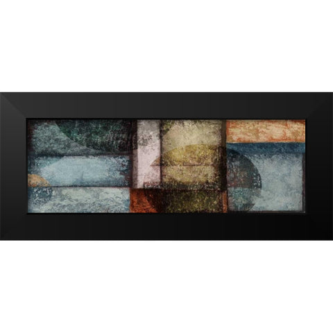 Rectangle Blue Velvet II Black Modern Wood Framed Art Print by Emery, Kristin