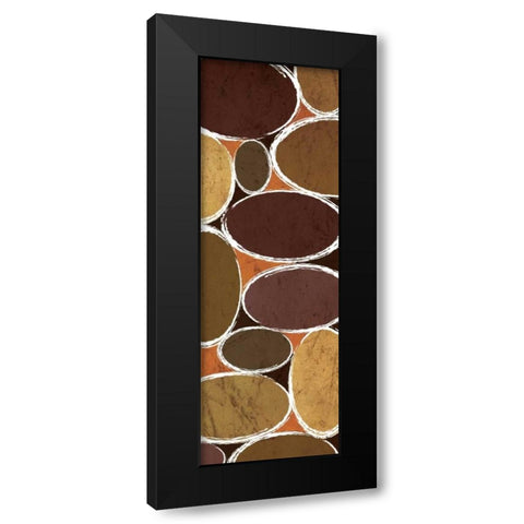 Warm Ovals II Black Modern Wood Framed Art Print with Double Matting by Emery, Kristin