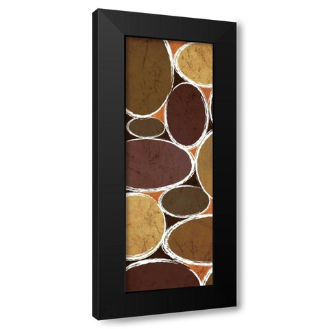 Warm Ovals I Black Modern Wood Framed Art Print with Double Matting by Emery, Kristin
