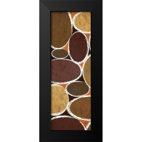 Warm Ovals I Black Modern Wood Framed Art Print by Emery, Kristin