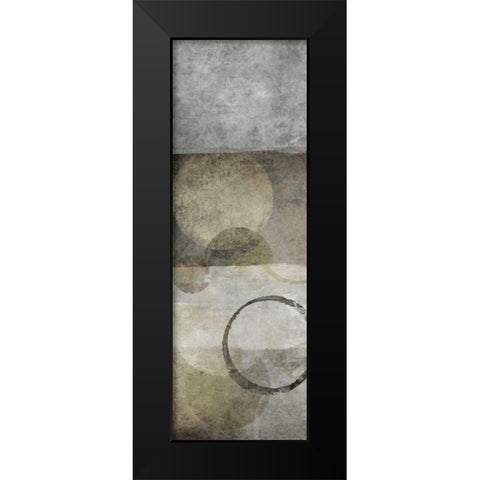 Circles and Patterns II Black Modern Wood Framed Art Print by Emery, Kristin