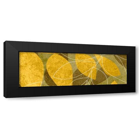 Leaves I Black Modern Wood Framed Art Print with Double Matting by Emery, Kristin