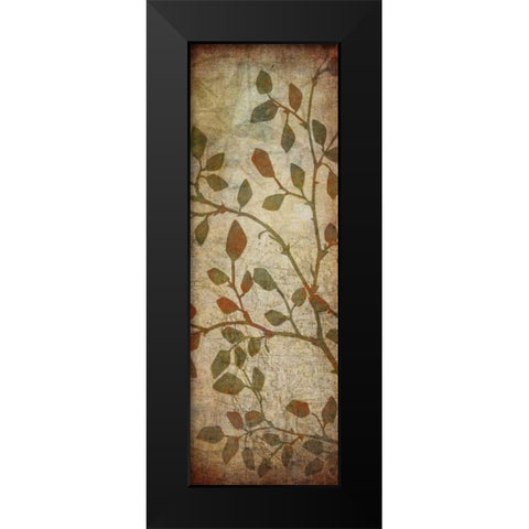 Leaves Map I Black Modern Wood Framed Art Print by Emery, Kristin