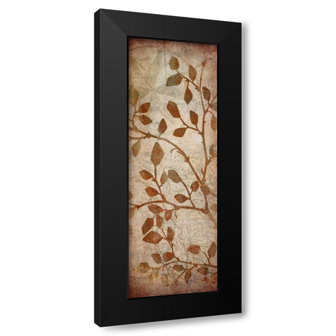 Leaves Map II Black Modern Wood Framed Art Print by Emery, Kristin