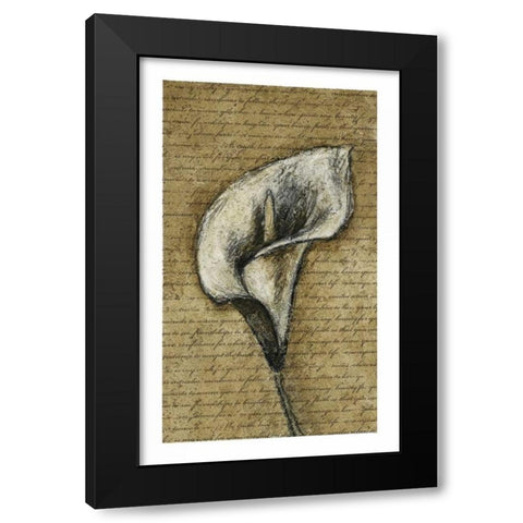 Lily Left Black Modern Wood Framed Art Print with Double Matting by Emery, Kristin