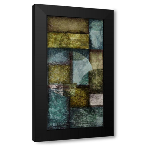 Rectangles with Circles I - Left Black Modern Wood Framed Art Print by Emery, Kristin