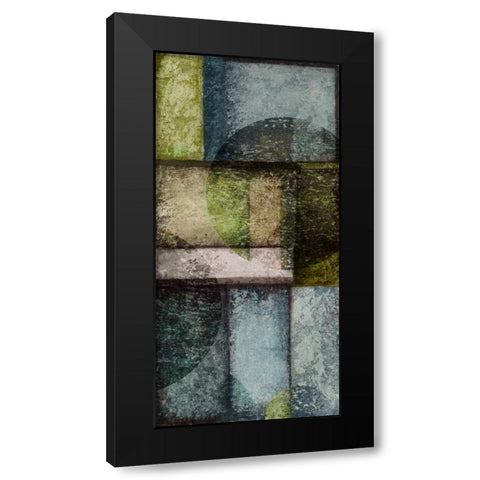 Rectangles with Circles I - Right Black Modern Wood Framed Art Print with Double Matting by Emery, Kristin