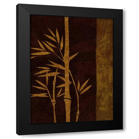 Deep Red Rectangle - Right Black Modern Wood Framed Art Print with Double Matting by Emery, Kristin