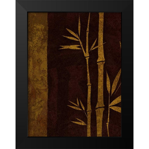 Deep Red Rectangle - Left Black Modern Wood Framed Art Print by Emery, Kristin