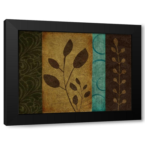 Pressed Leaves I Black Modern Wood Framed Art Print by Emery, Kristin