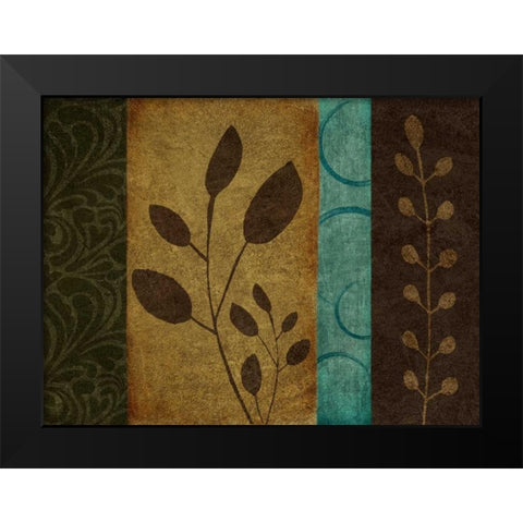 Pressed Leaves I Black Modern Wood Framed Art Print by Emery, Kristin