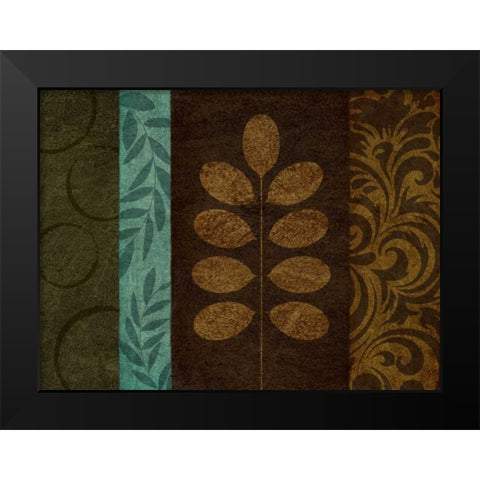 Pressed Leaves II Black Modern Wood Framed Art Print by Emery, Kristin