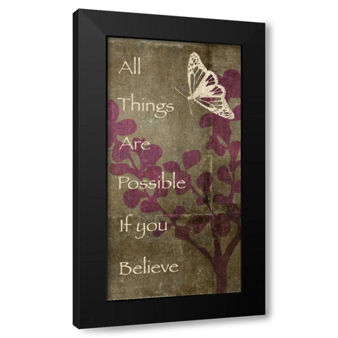 All Things Black Modern Wood Framed Art Print with Double Matting by Emery, Kristin