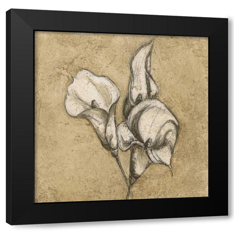 Calla Lily III Black Modern Wood Framed Art Print by Emery, Kristin
