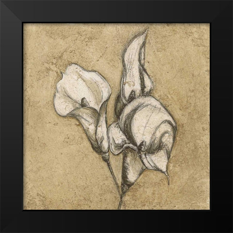 Calla Lily III Black Modern Wood Framed Art Print by Emery, Kristin