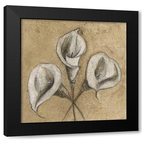 Calla Lily IV Black Modern Wood Framed Art Print by Emery, Kristin