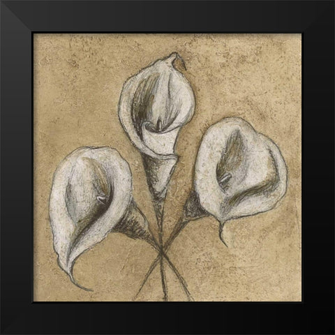 Calla Lily IV Black Modern Wood Framed Art Print by Emery, Kristin