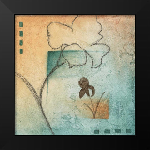 Flower Abstract I Black Modern Wood Framed Art Print by Emery, Kristin