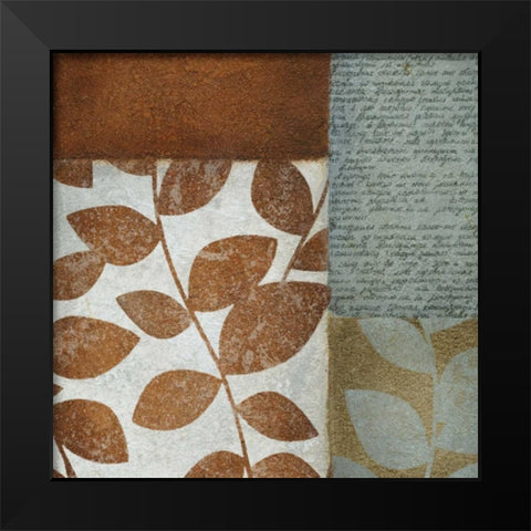 Leaf Letter I Black Modern Wood Framed Art Print by Emery, Kristin