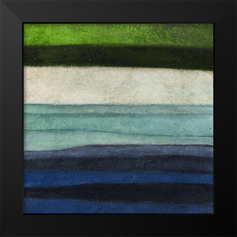 Stripes Left Black Modern Wood Framed Art Print by Emery, Kristin