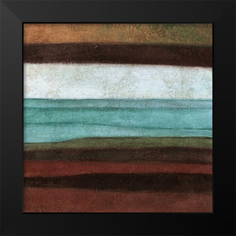 Stripes Left Black Modern Wood Framed Art Print by Emery, Kristin