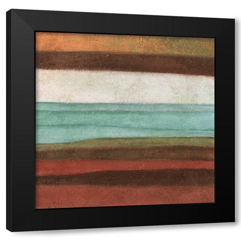 Stripes I Black Modern Wood Framed Art Print by Emery, Kristin