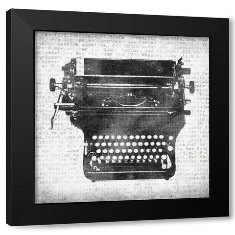 Typewriter II Black Modern Wood Framed Art Print by Emery, Kristin