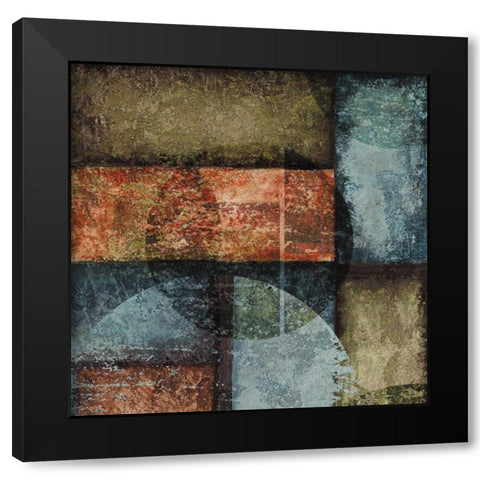 Square I Black Modern Wood Framed Art Print with Double Matting by Emery, Kristin