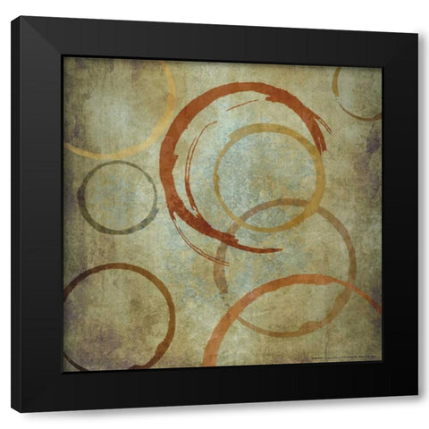 Vintage Circels IA Black Modern Wood Framed Art Print with Double Matting by Emery, Kristin
