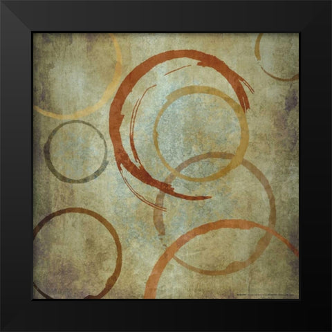 Vintage Circels IA Black Modern Wood Framed Art Print by Emery, Kristin