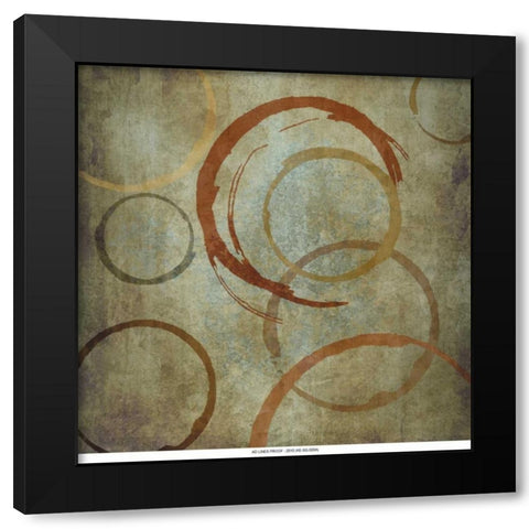 Vintage Circels I Black Modern Wood Framed Art Print by Emery, Kristin