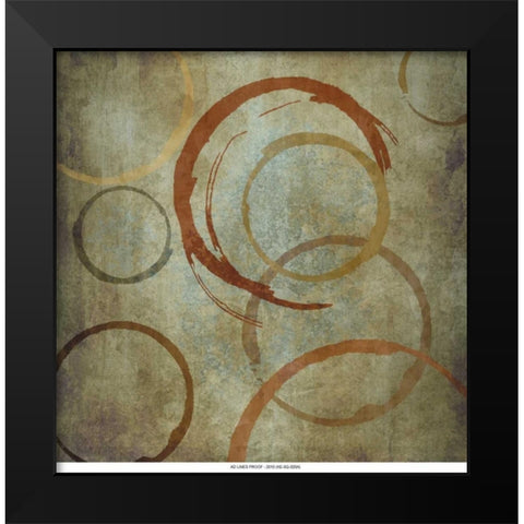 Vintage Circels I Black Modern Wood Framed Art Print by Emery, Kristin