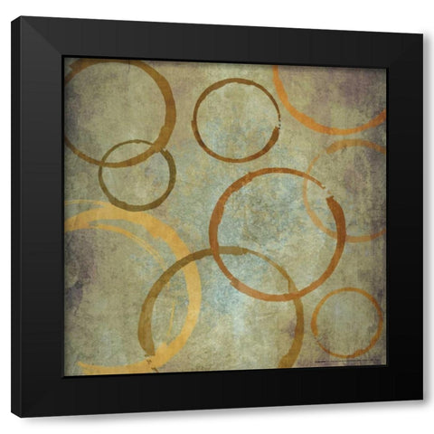 Vintange Circles IIA Black Modern Wood Framed Art Print by Emery, Kristin