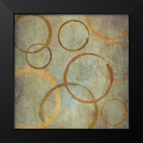 Vintage Circles II Black Modern Wood Framed Art Print by Emery, Kristin
