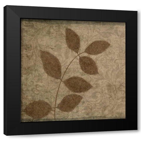 Vintage Leaves III Black Modern Wood Framed Art Print by Emery, Kristin
