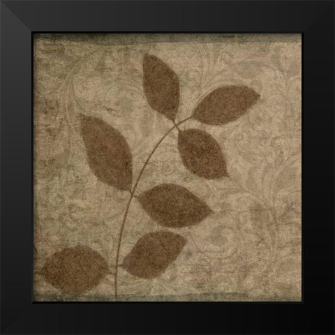 Vintage Leaves III Black Modern Wood Framed Art Print by Emery, Kristin