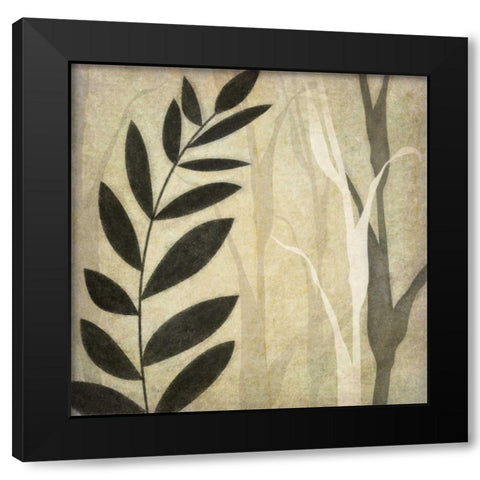 Leaves in the Mist I Black Modern Wood Framed Art Print with Double Matting by Emery, Kristin