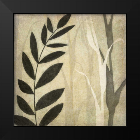Leaves in the Mist I Black Modern Wood Framed Art Print by Emery, Kristin