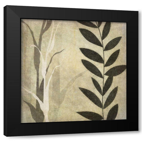 Leaves in the Mist II Black Modern Wood Framed Art Print with Double Matting by Emery, Kristin